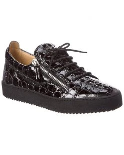 Giuseppe Zanotti Snake-Embossed Leather Sneaker Men Fashion Sneakers