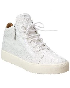 Giuseppe Zanotti May London Snake-Embossed Leather Sneaker Men Fashion Sneakers