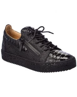 Giuseppe Zanotti May London Croc-Embossed Leather Sneaker Men Fashion Sneakers