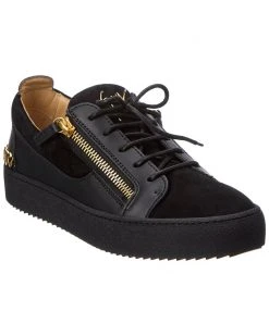 Giuseppe Zanotti May London Suede & Leather Sneaker Men Fashion Sneakers
