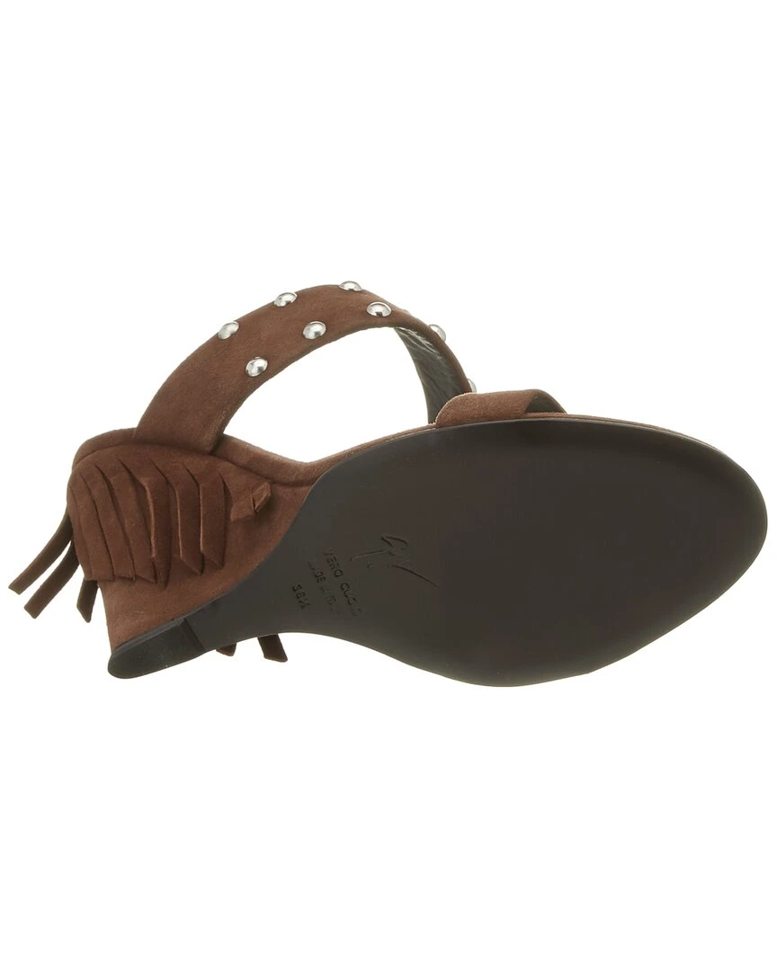 Giuseppe Zanotti Whitney Suede Fringe Wedge Sandal Women Heeled Sandals 6 Giuseppe Zanotti Whitney Suede Fringe Wedge Sandal Women Heeled Sandals - Image 4