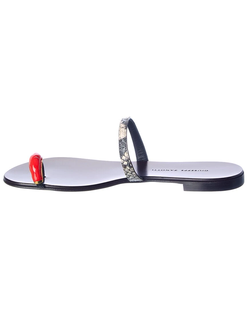 Giuseppe Zanotti Ring Gem Leather Sandal Women Flat Sandals 4 Giuseppe Zanotti Ring Gem Leather Sandal Women Flat Sandals - Image 2