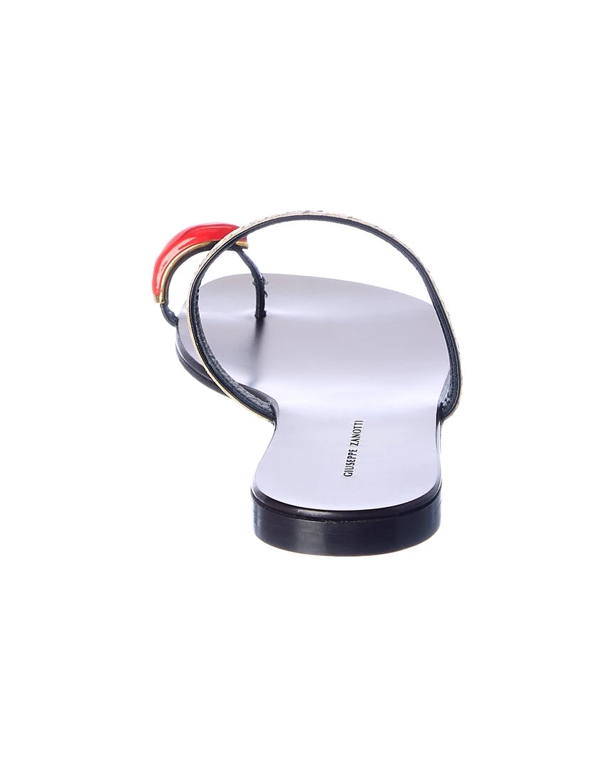 Giuseppe Zanotti Ring Gem Leather Sandal Women Flat Sandals 5 Giuseppe Zanotti Ring Gem Leather Sandal Women Flat Sandals - Image 3