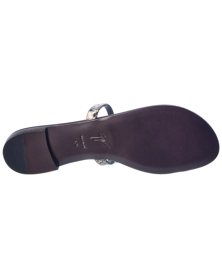 Giuseppe Zanotti Ring Gem Leather Sandal Women Flat Sandals 6 Giuseppe Zanotti Ring Gem Leather Sandal Women Flat Sandals - Image 4