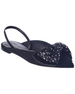 Giuseppe Zanotti Johanna Crystal Suede Flat Women Flats