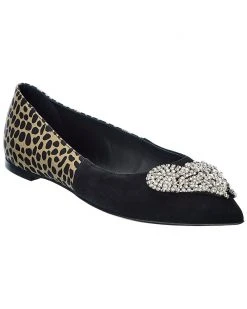Giuseppe Zanotti Lucrezia Suede & Satin Flat Women Flats