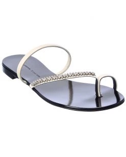 Giuseppe Zanotti Rock 10 Leather Sandal Women Flat Sandals