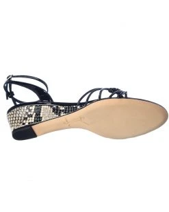 Giuseppe Zanotti Ylenia 30 Python & Patent Wedge Sandal Women Espadrilles & Wedges -Giuseppe Zanotti shop 1313195119 RLLZ 4