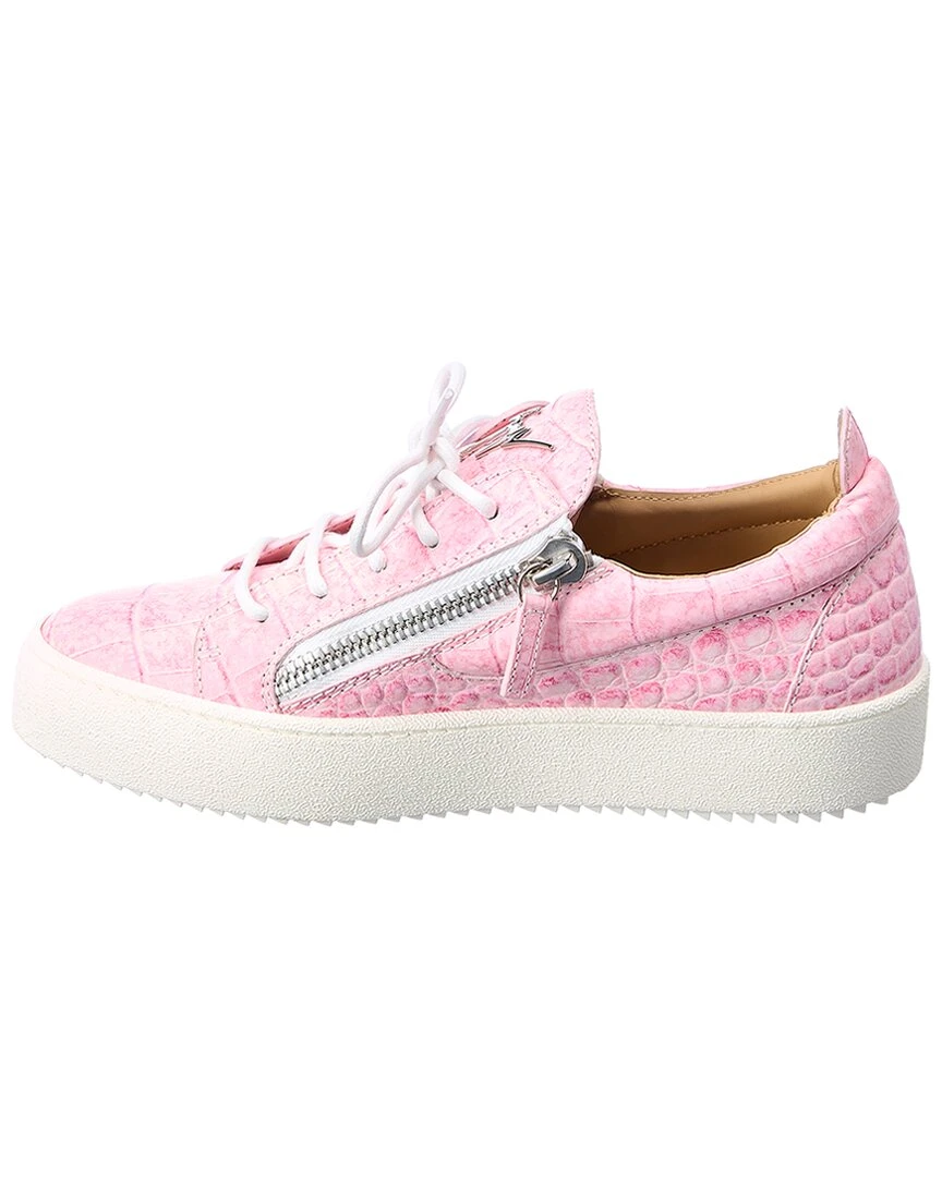Giuseppe Zanotti May London Croc-Embossed Leather Sneaker Women Fashion Sneakers 4 Giuseppe Zanotti May London Croc-Embossed Leather Sneaker Women Fashion Sneakers - Image 2