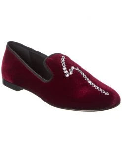 Giuseppe Zanotti Dalila Velvet Loafer Women Flats