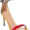 Giuseppe Zanotti Basic 85 Suede & Python Sandal Women Heeled Sandals -Giuseppe Zanotti shop 1313309820 RLLZ 1