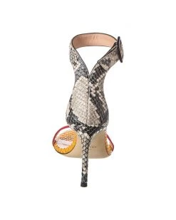 Giuseppe Zanotti Basic 85 Suede & Python Sandal Women Heeled Sandals -Giuseppe Zanotti shop 1313309820 RLLZ 3