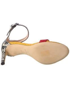 Giuseppe Zanotti Basic 85 Suede & Python Sandal Women Heeled Sandals -Giuseppe Zanotti shop 1313309820 RLLZ 4