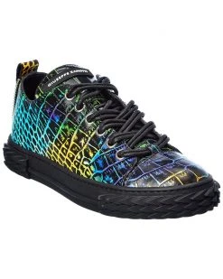 Giuseppe Zanotti Blabber Croc-Embossed Leather Sneaker Women Fashion Sneakers