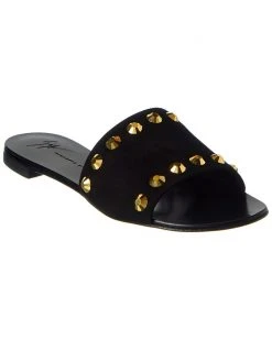 Giuseppe Zanotti Roll Suede Sandal Women Flat Sandals