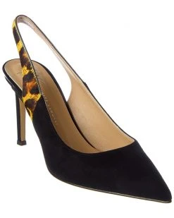 Giuseppe Zanotti Formal 85 Suede & Haircalf Slingback Pump Women Pumps