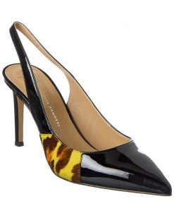 Giuseppe Zanotti Formal 85 Patent & Haircalf Slingback Pump Women Pumps
