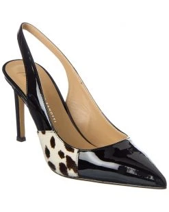 Giuseppe Zanotti Formal 85 Patent & Haircalf Slingback Pump Women Pumps