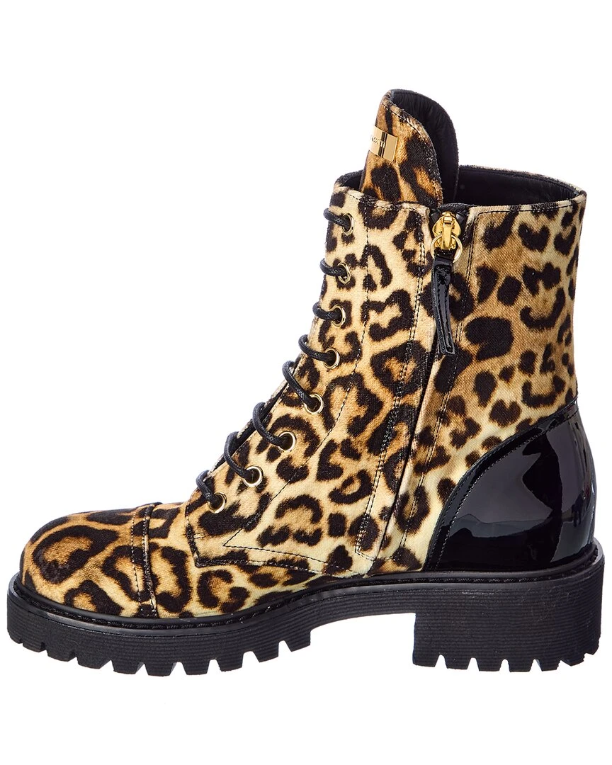 Giuseppe Zanotti Velvet & Patent Combat Boot Women Boots 4 Giuseppe Zanotti Velvet & Patent Combat Boot Women Boots - Image 2
