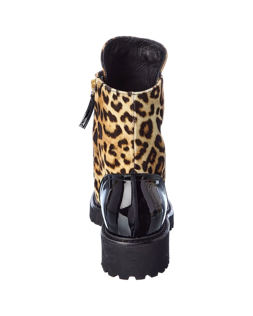 Giuseppe Zanotti Velvet & Patent Combat Boot Women Boots 5 Giuseppe Zanotti Velvet & Patent Combat Boot Women Boots - Image 3